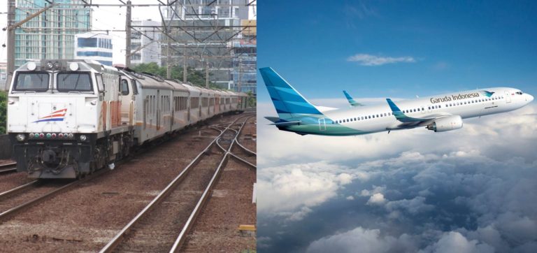 kereta vs pesawat